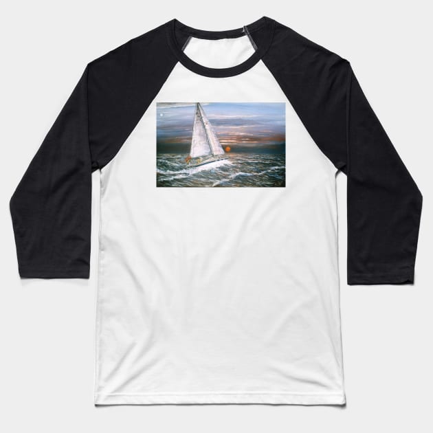 MAID OF MORAIRA SAILING FROM IBIZA TO MORAIRA SPAIN Baseball T-Shirt by MackenzieTar